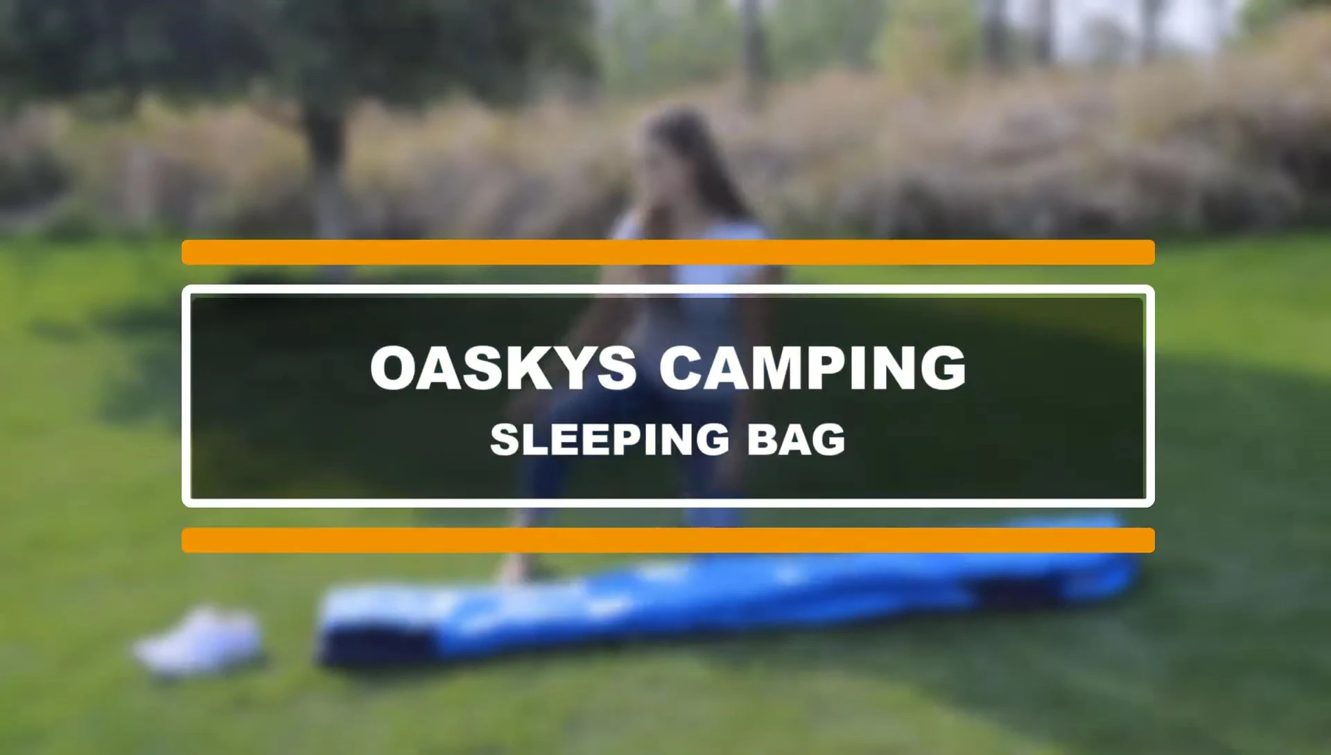 The backpacking sleeping bag shown, emphasizing its design features