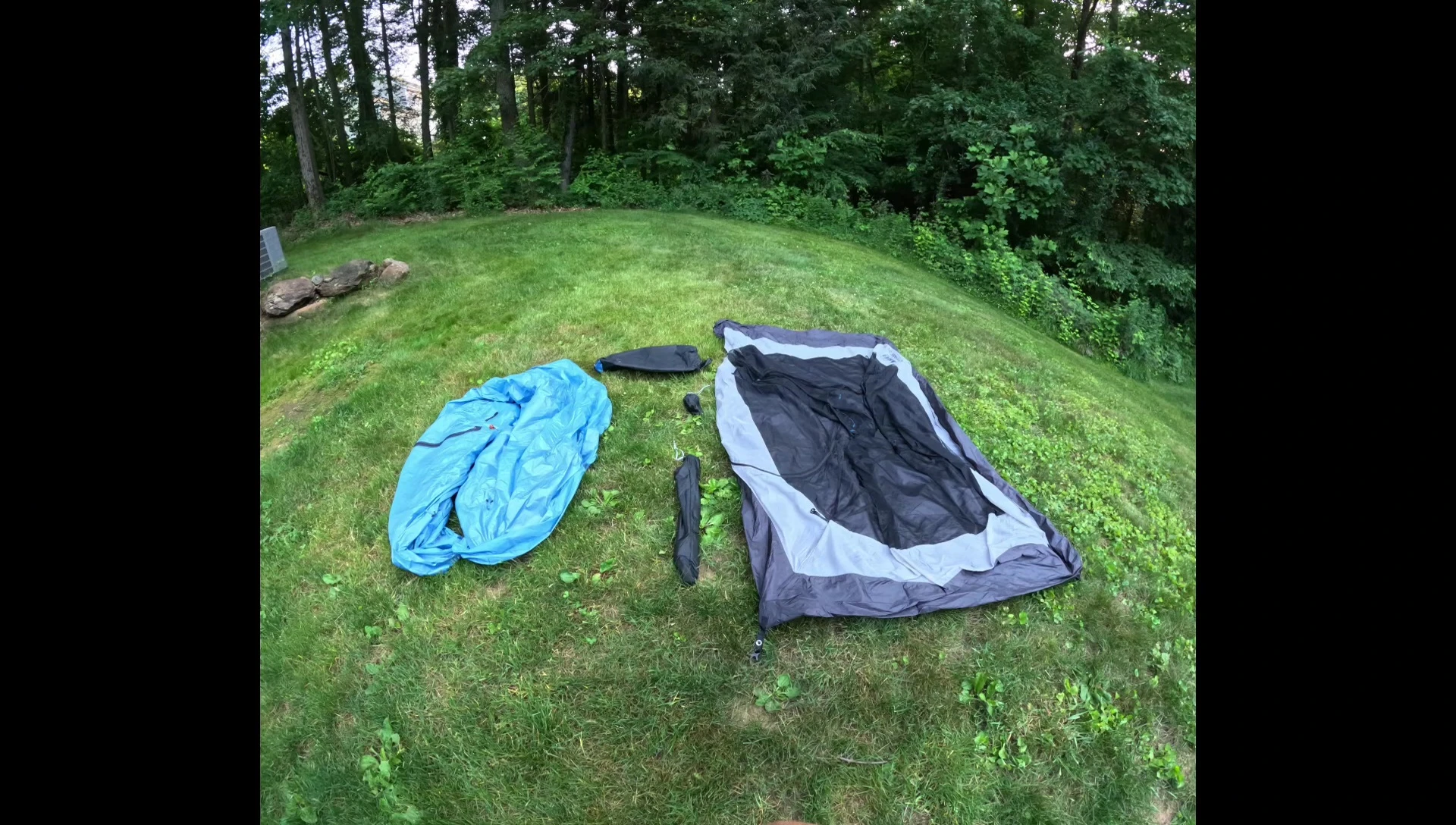 Overview of the tent and footprint together.