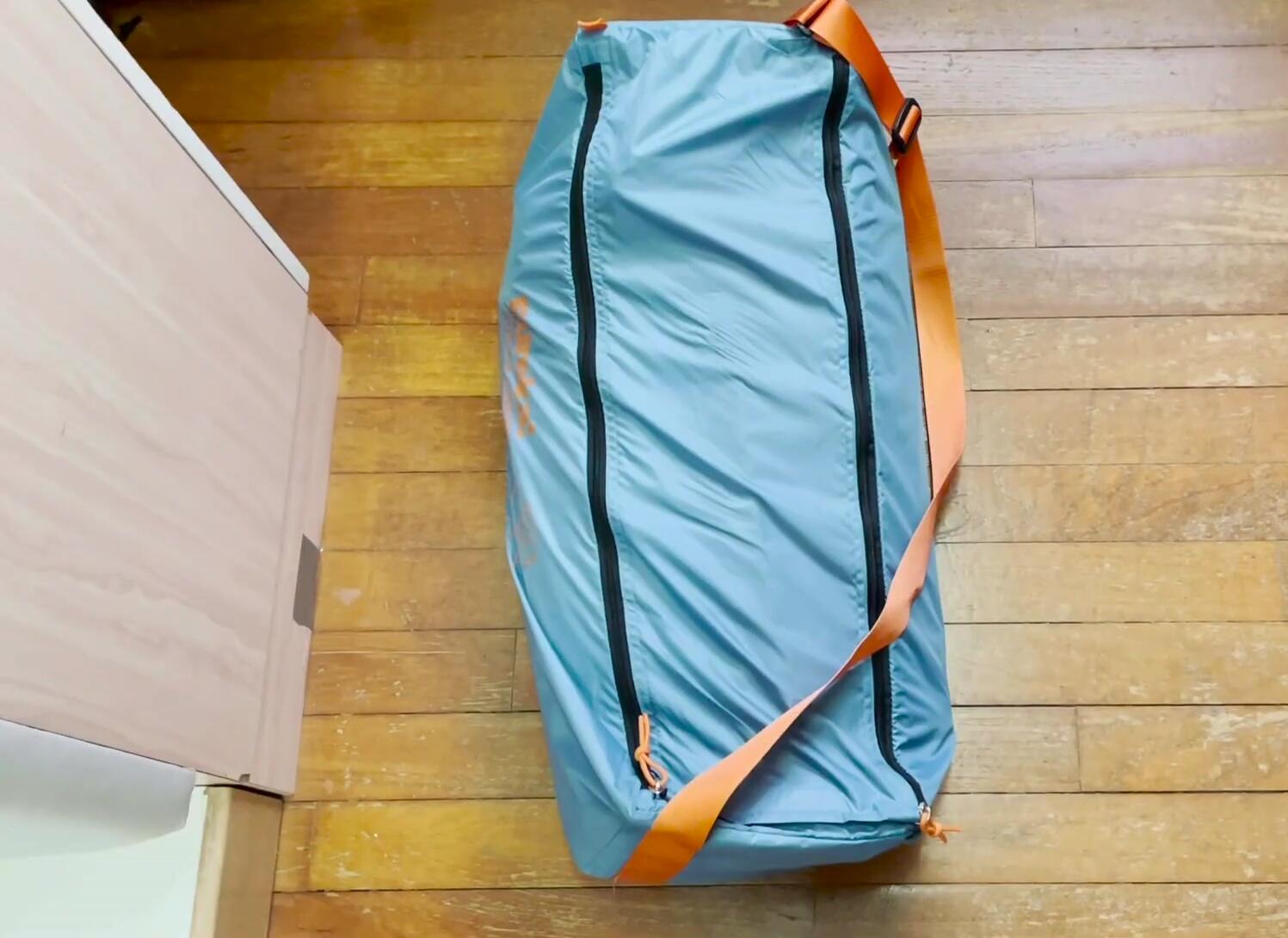Size comparison with other camping gear