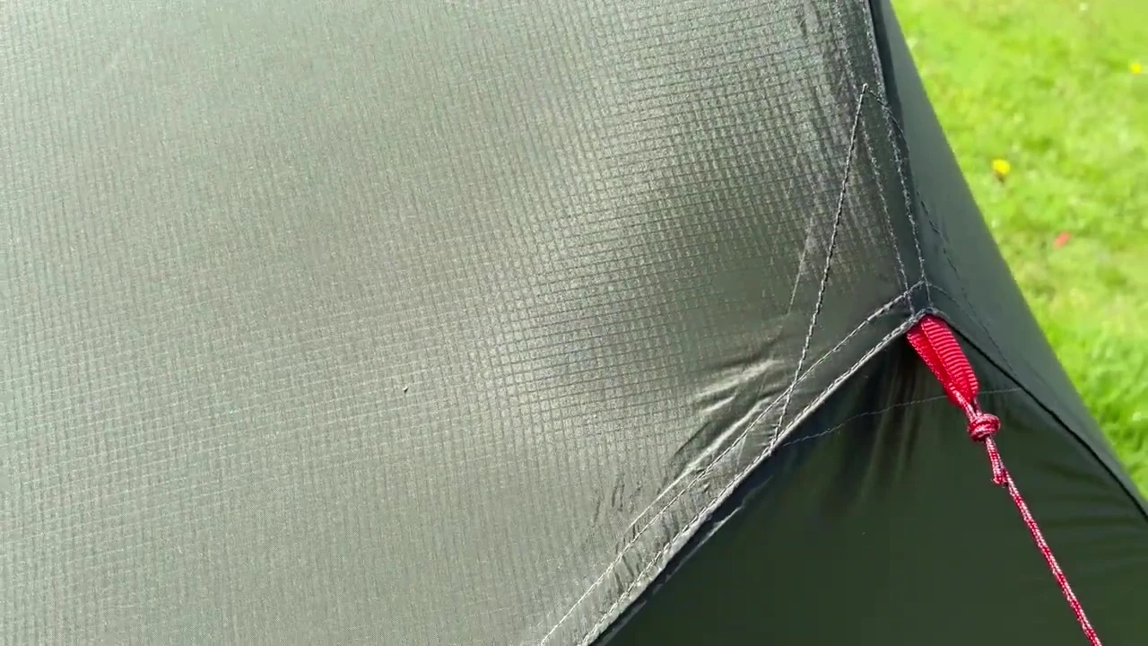 Close-up showcasing the fabric of the MSR Elixir tent