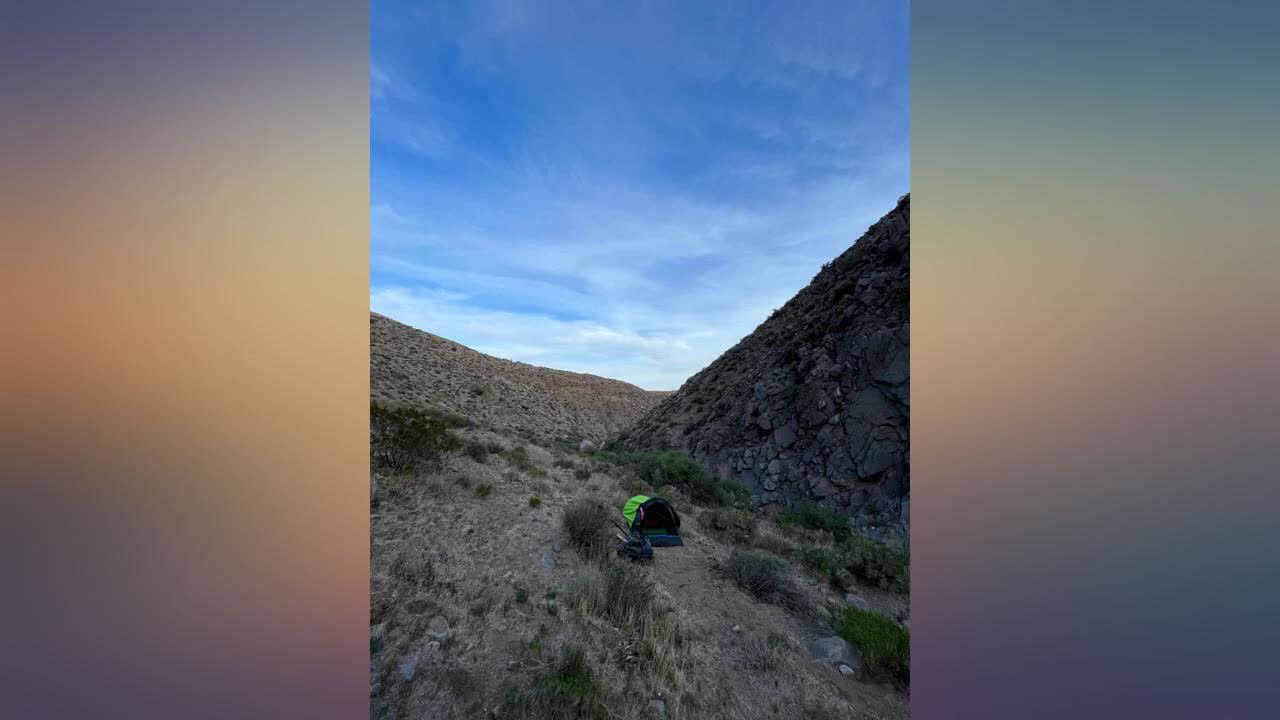 Image showing the reviewer sleeping on their balcony in the Eureka! Solitaire AL tent