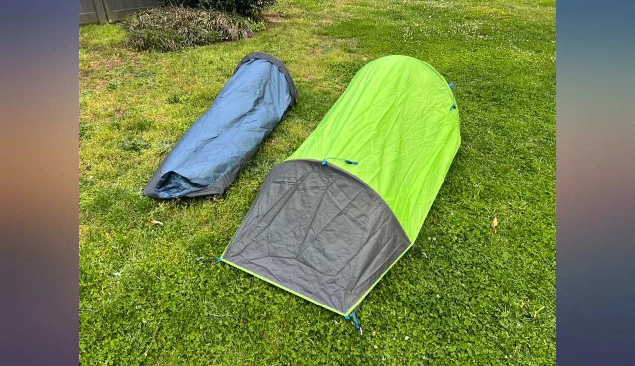 Image showing the setup process of the Eureka! Solitaire AL tent