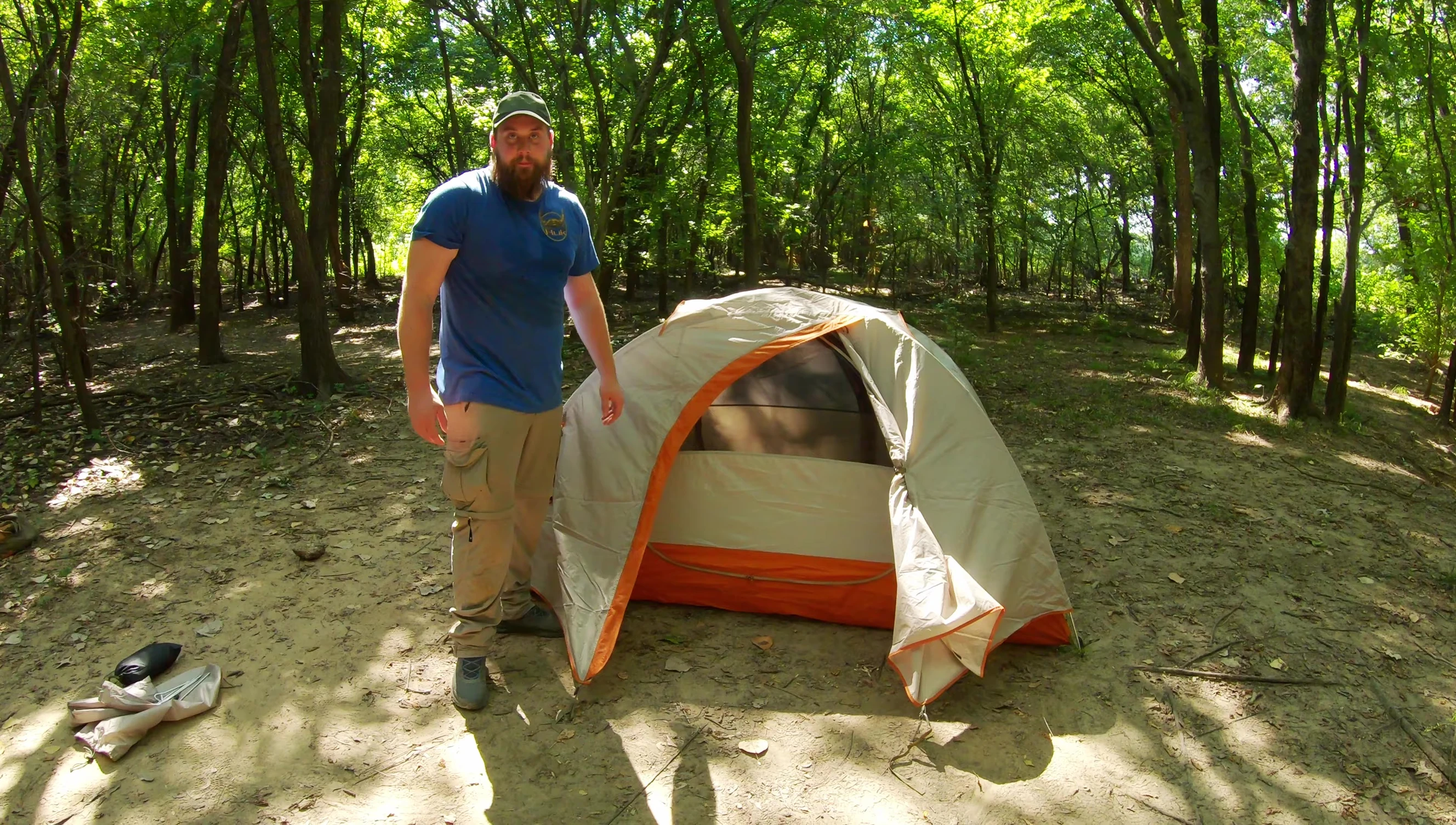 The packed tent shown.