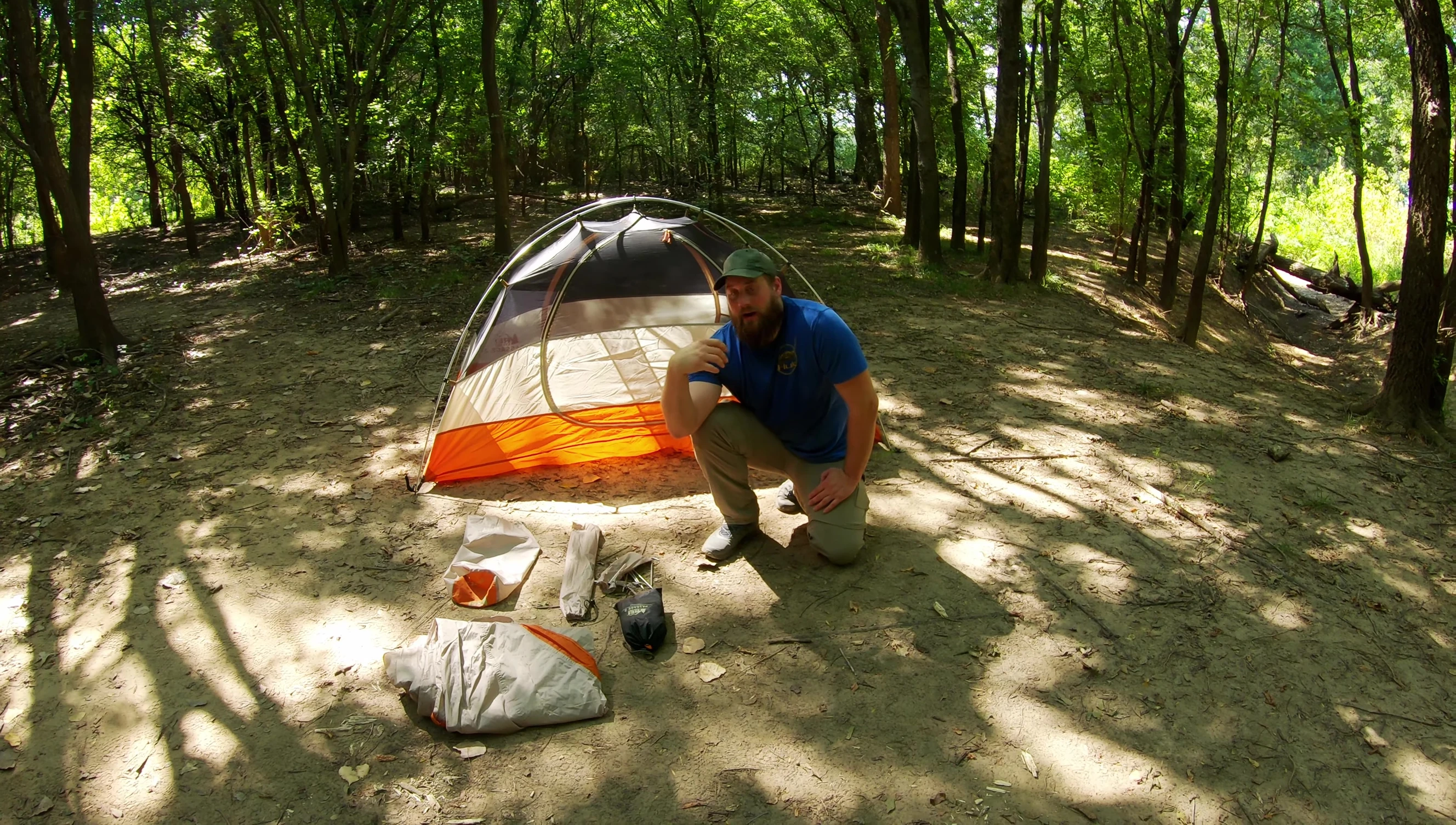 Text overlay mentioning the price of the tent.