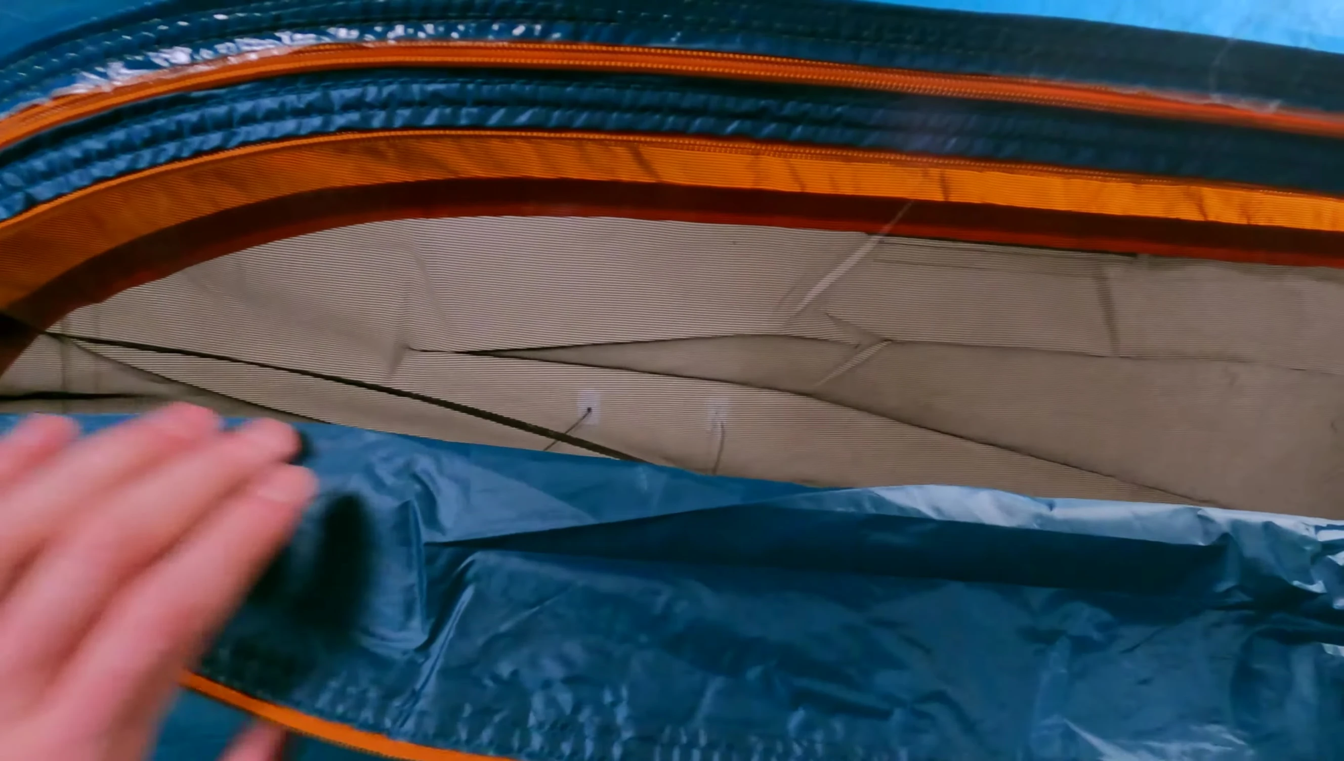 Zippered door and ventilation window.