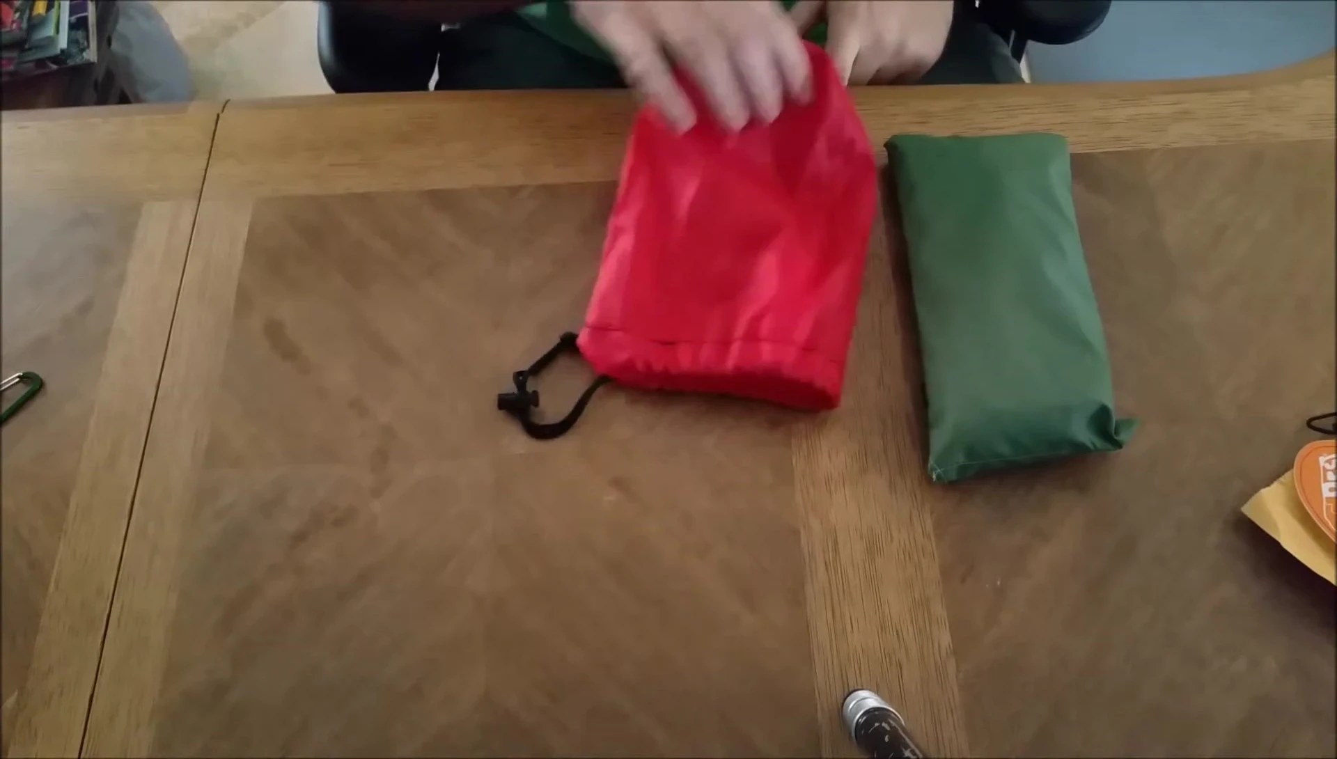 Comparison between the REI stake bag and previous storage solution