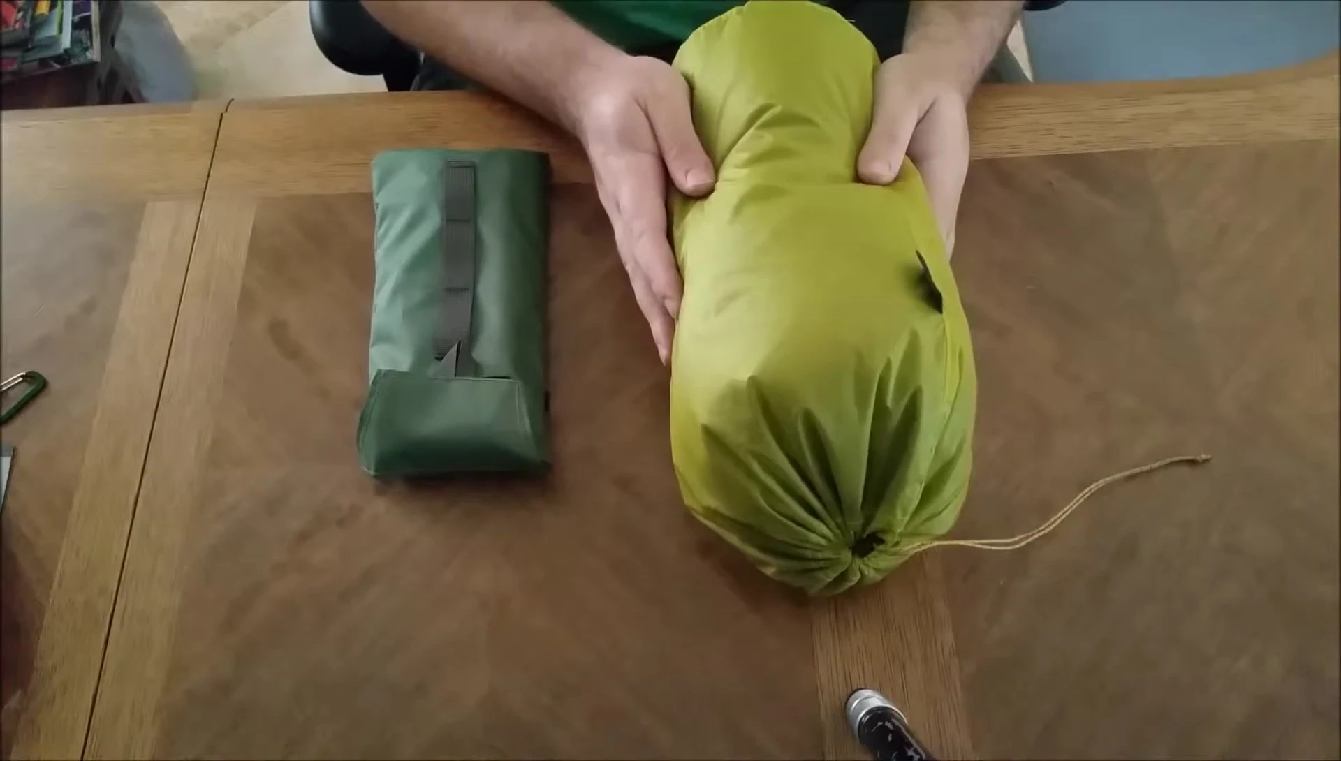 Close-up of the Thermarest stuff sack