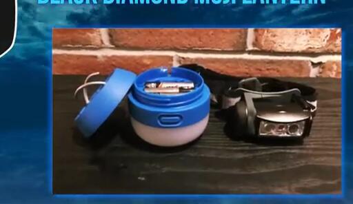 Black Diamond Moji lantern shown