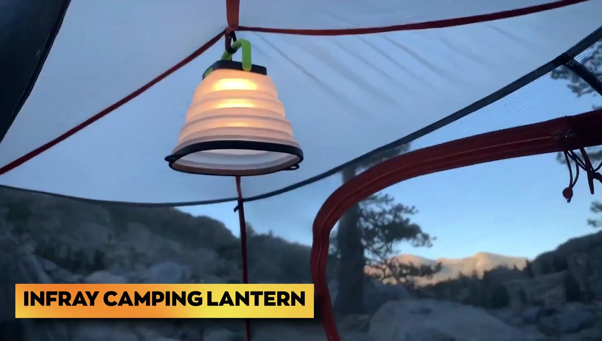 Infraray lantern displaying its multiple functions.