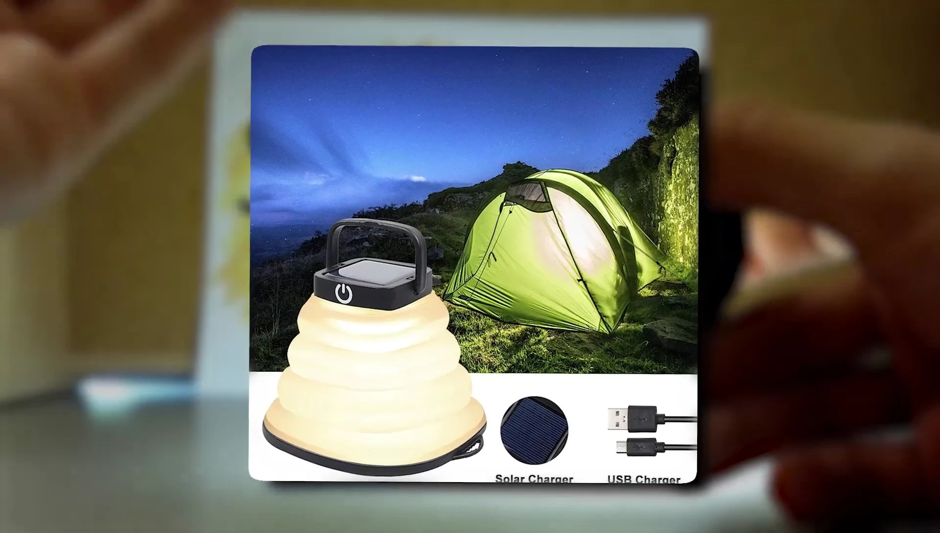 Welltop lantern demonstrating its brightness levels.