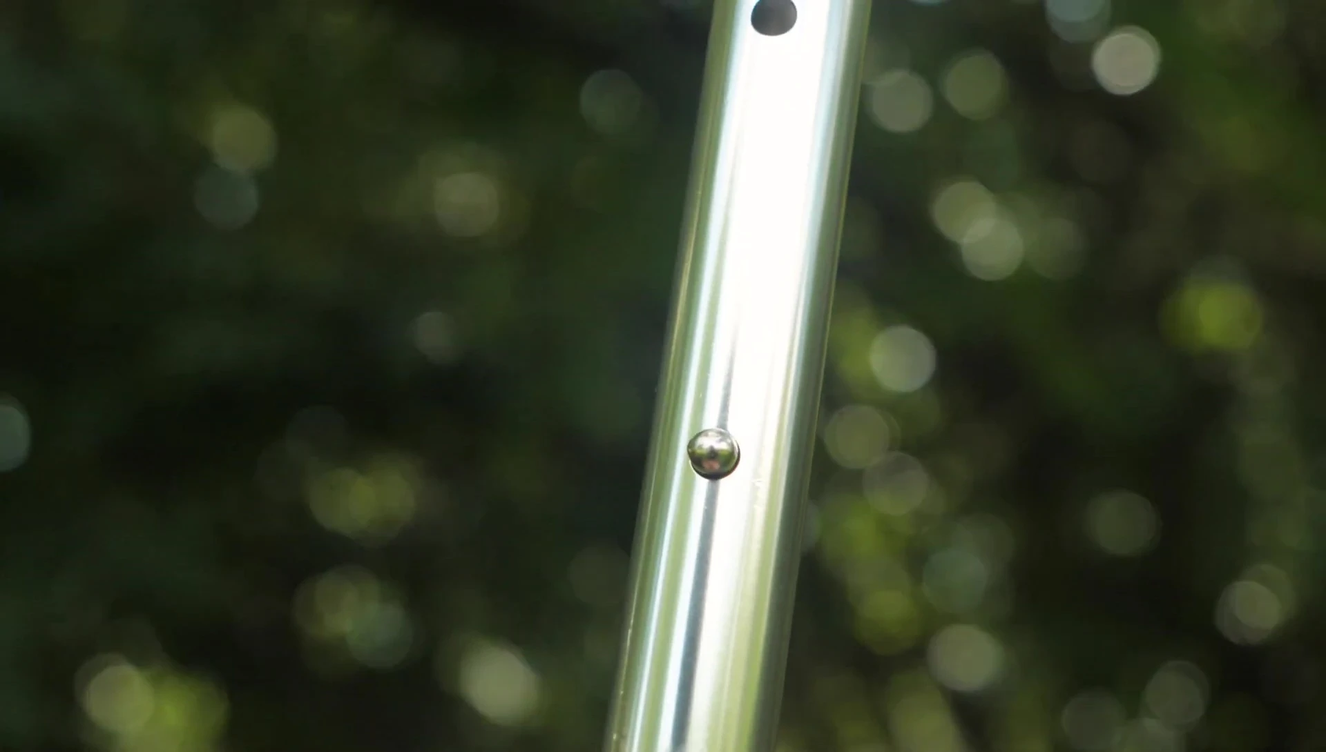 Close-up of the adjustable stakeout loops and reflective guy-out points