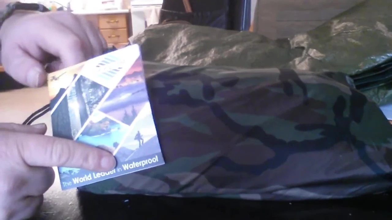 The new Aqua Quest Defender King Camo Tarp in its packaging