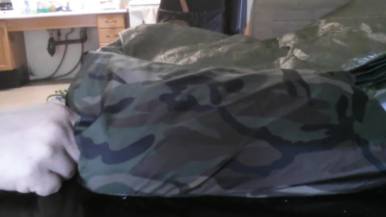 The tarp inside its stuff sack
