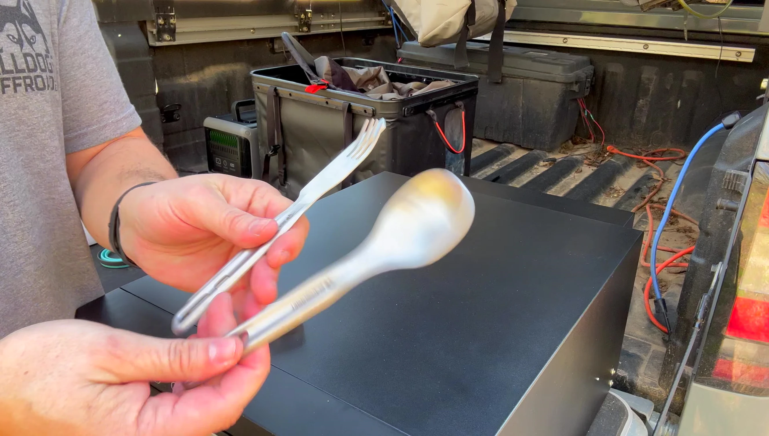 Close-up of the spoon