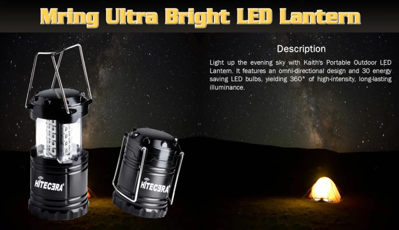 The lantern highlighting its omnidirectional design