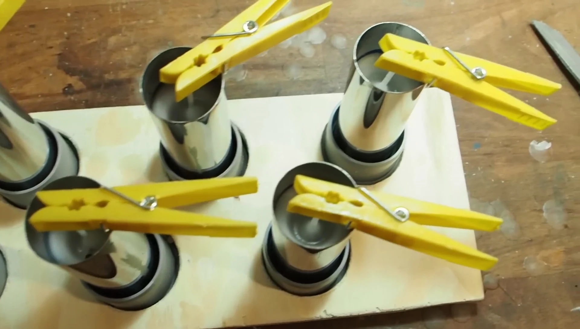 Candles with imperfections after the first pour