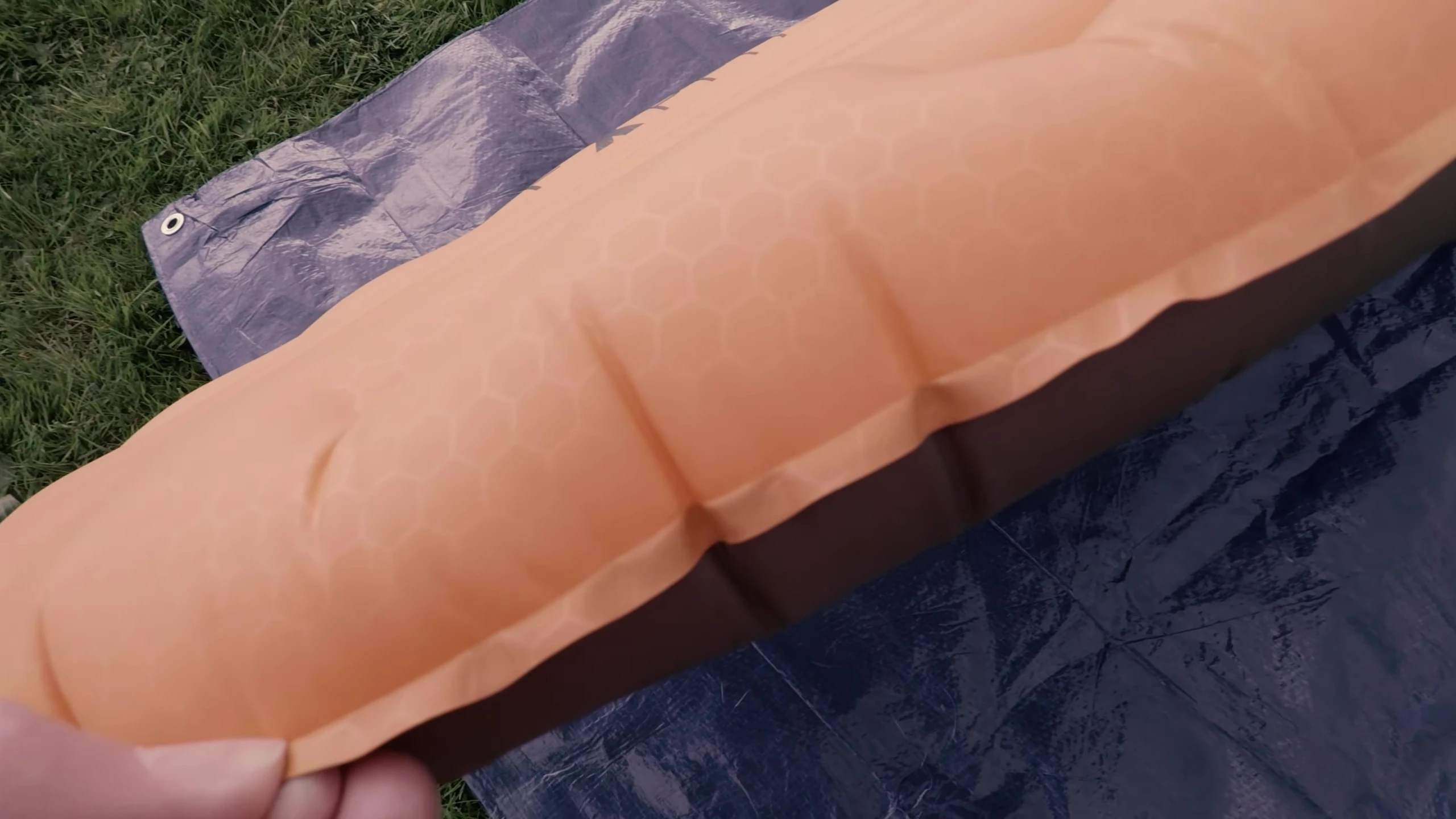 Close-up shot of the pad's material and seams.