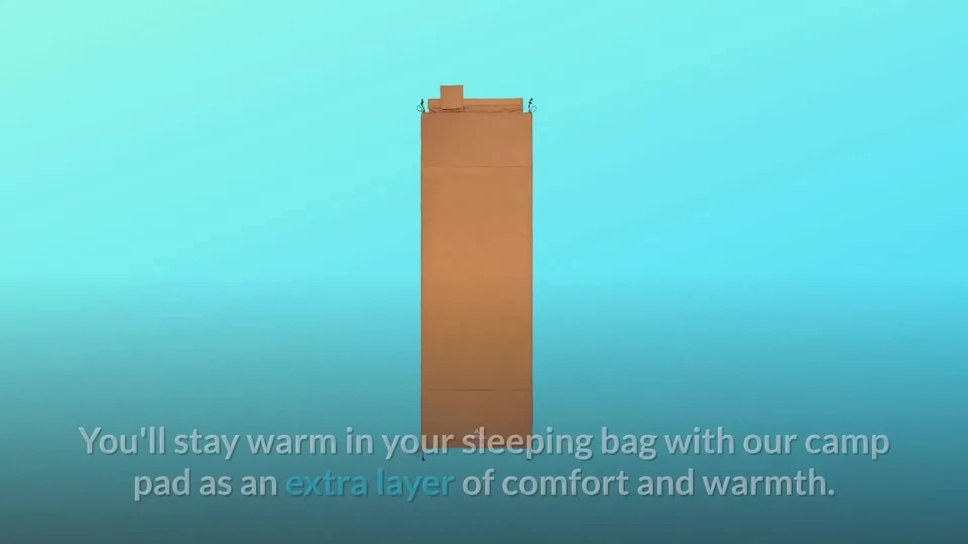 Image showing someone sleeping comfortably on the camp pad inside a sleeping bag.