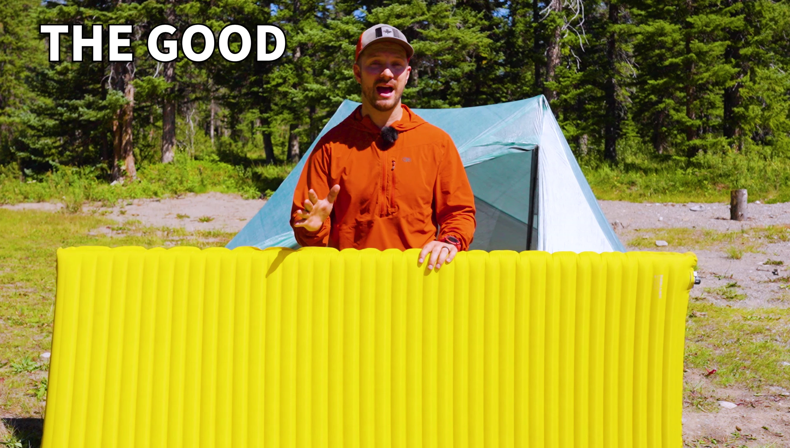 Close-up of the Thermarest Xlite NXT sleeping pad highlighting its lightweight design.
