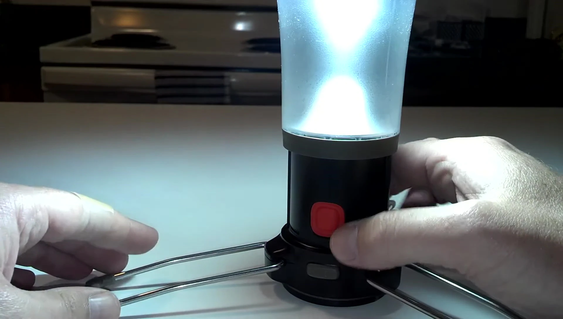 Close-up of the Apollo's power button.