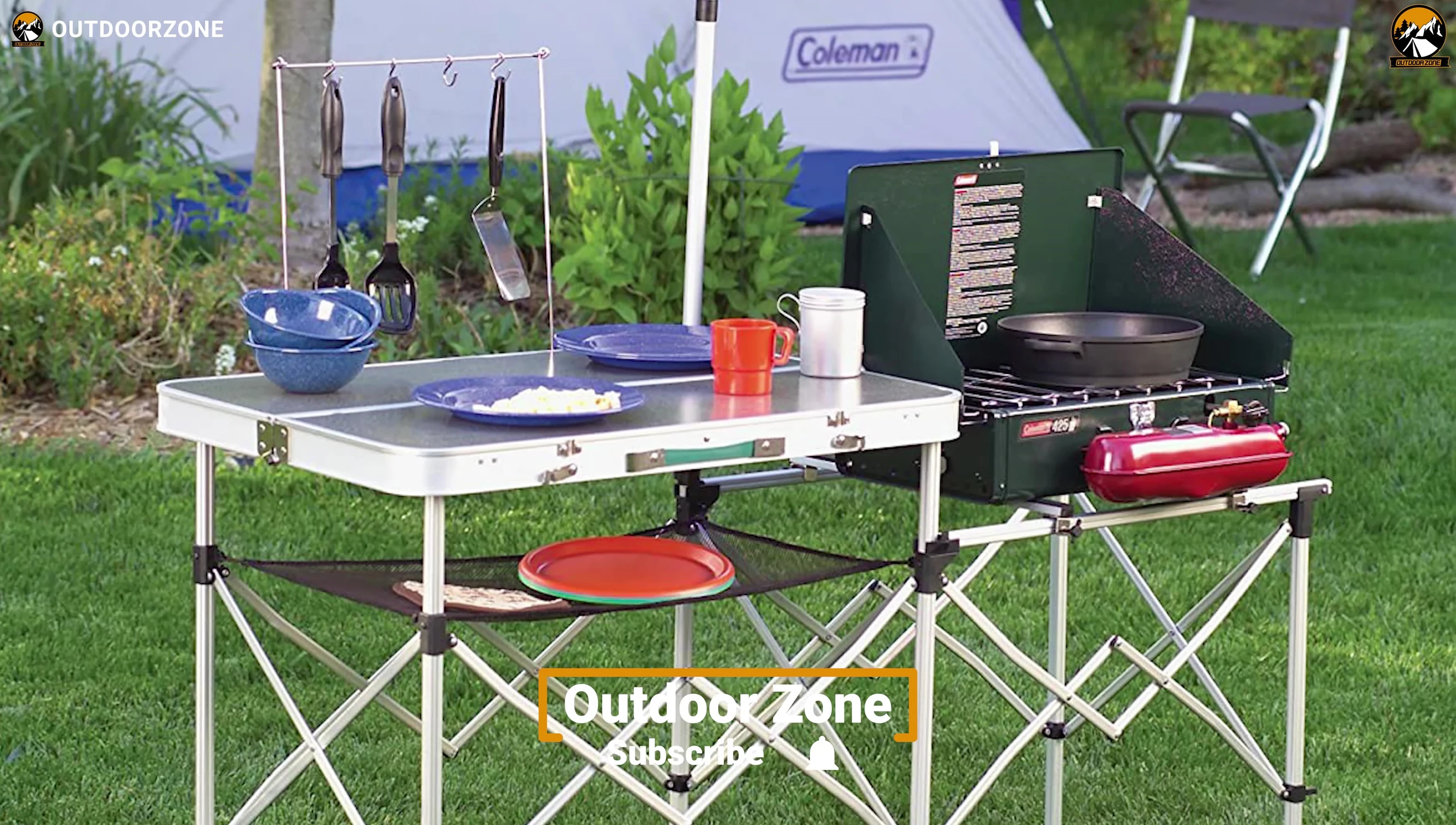 Coleman Pack Away Kitchen setup