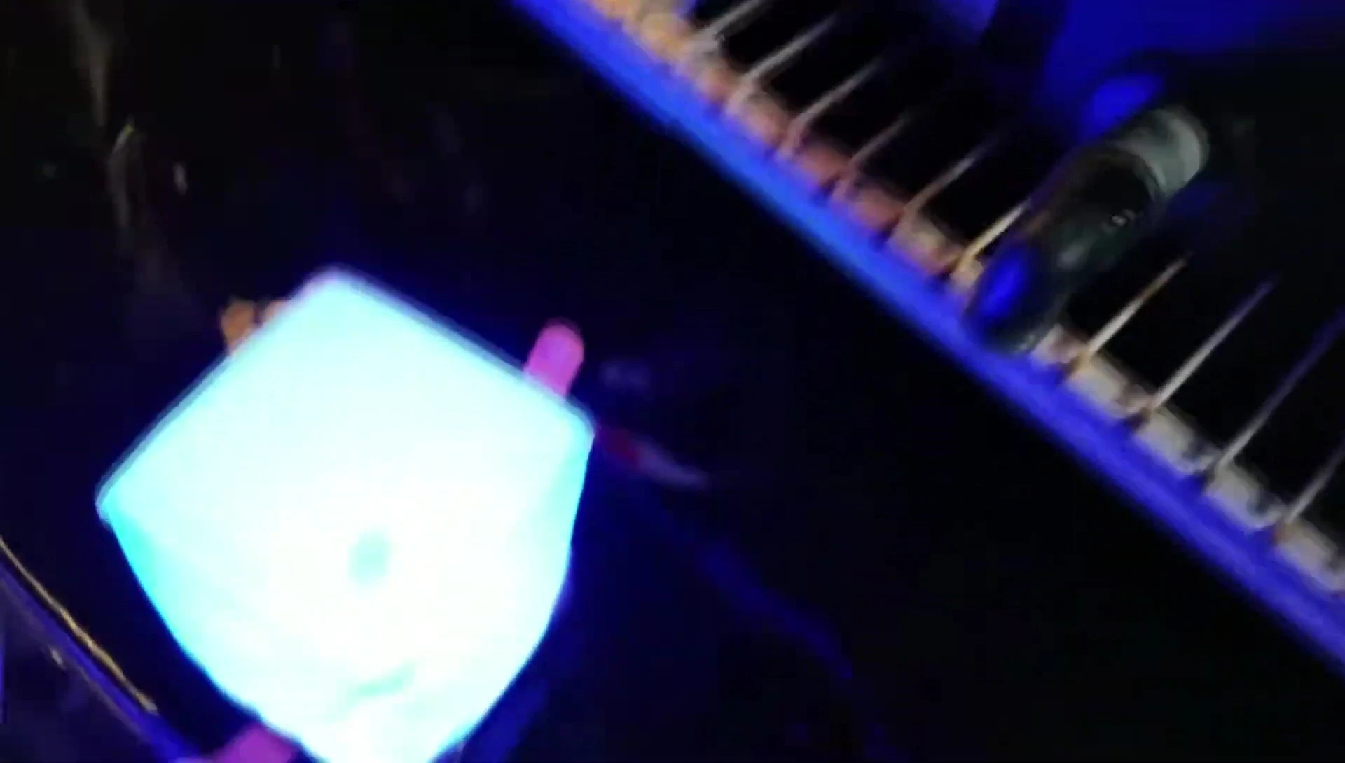 The LuminAID Spectra lantern showcasing its color-changing feature