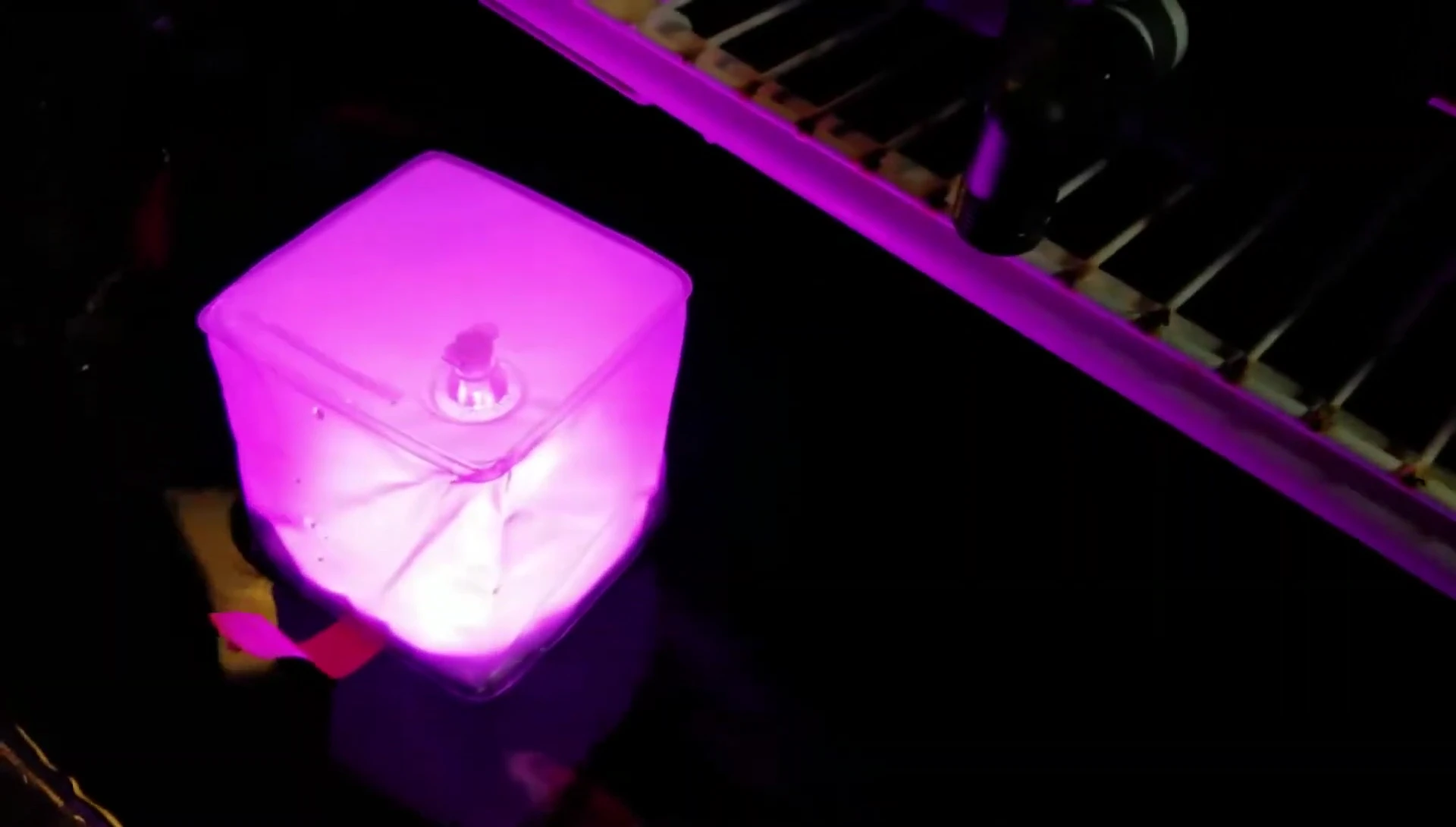 The Spectra lantern displaying different color settings