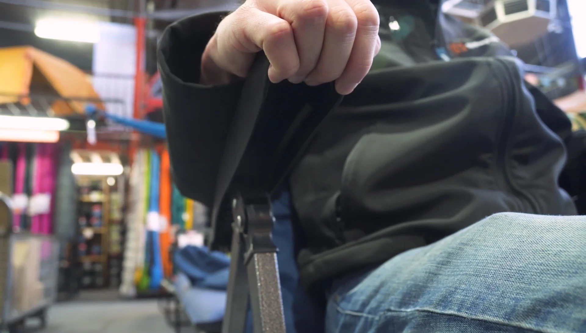 Adjusting the chair's recline