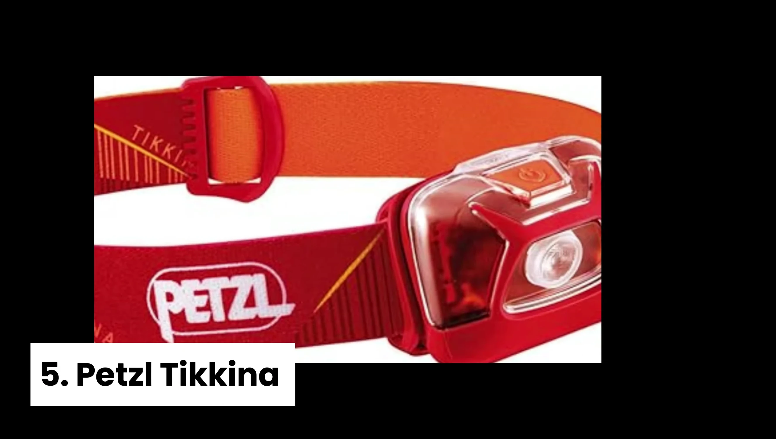 Petzl Tikina headlamp shown in hand
