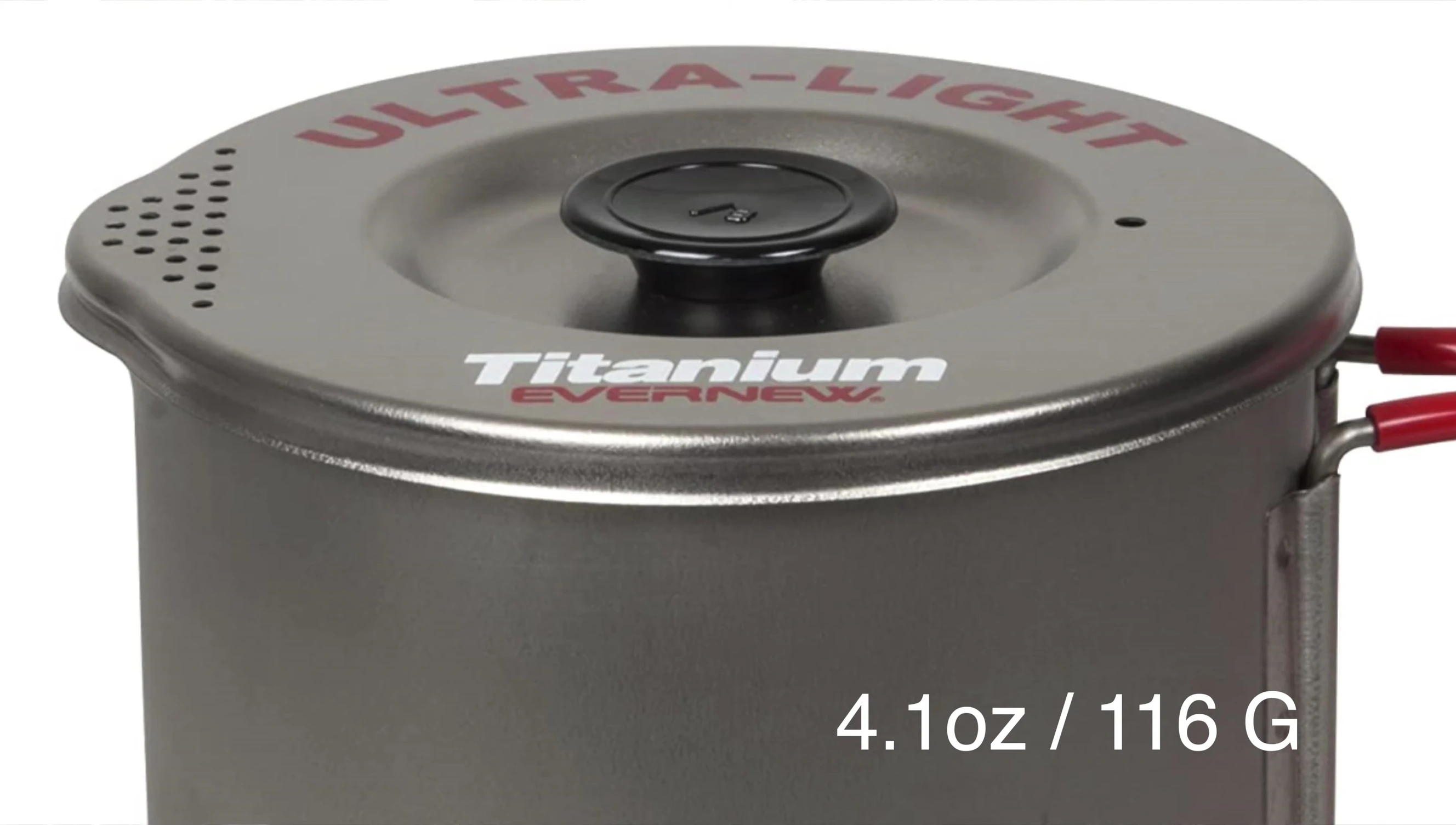 Close-up showing the dimensions of the MSR Titan Kettle