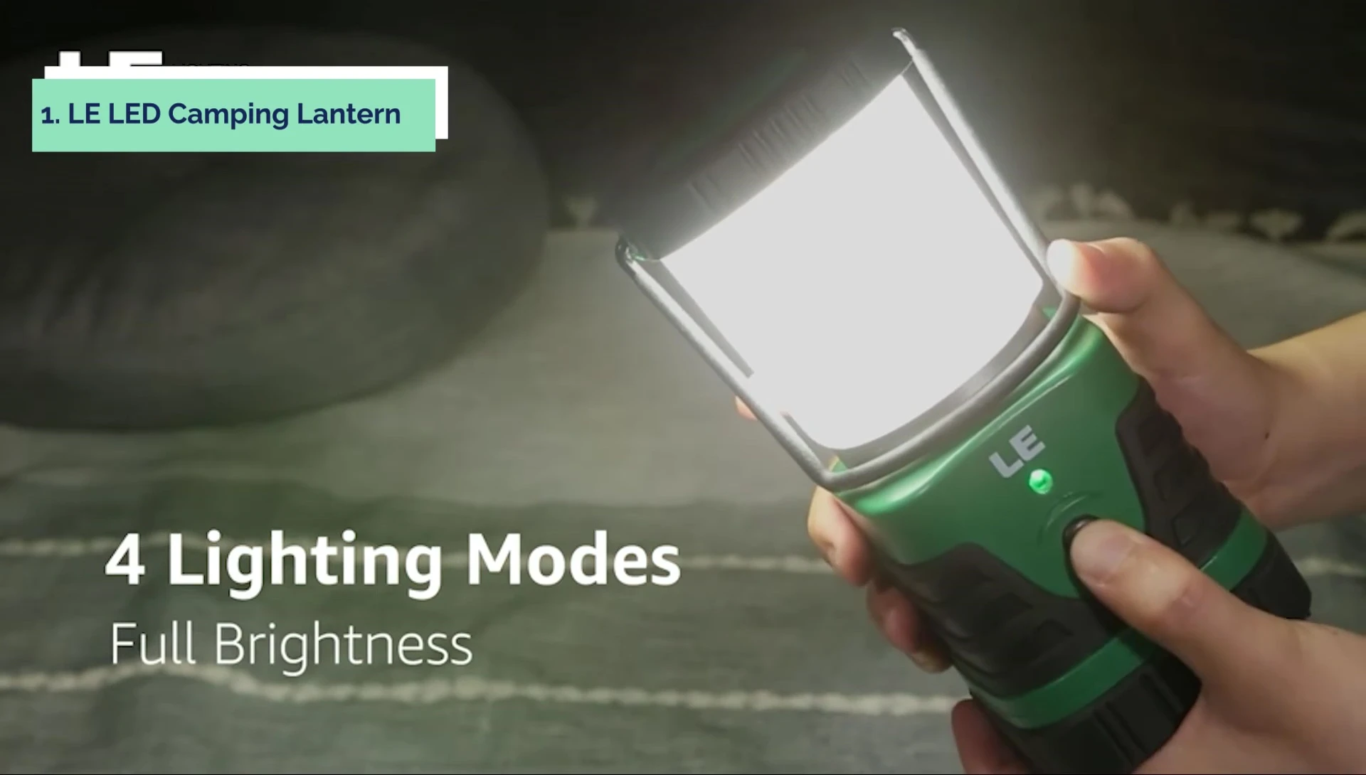 Demonstration of the lantern's hanging hook and magnetic base