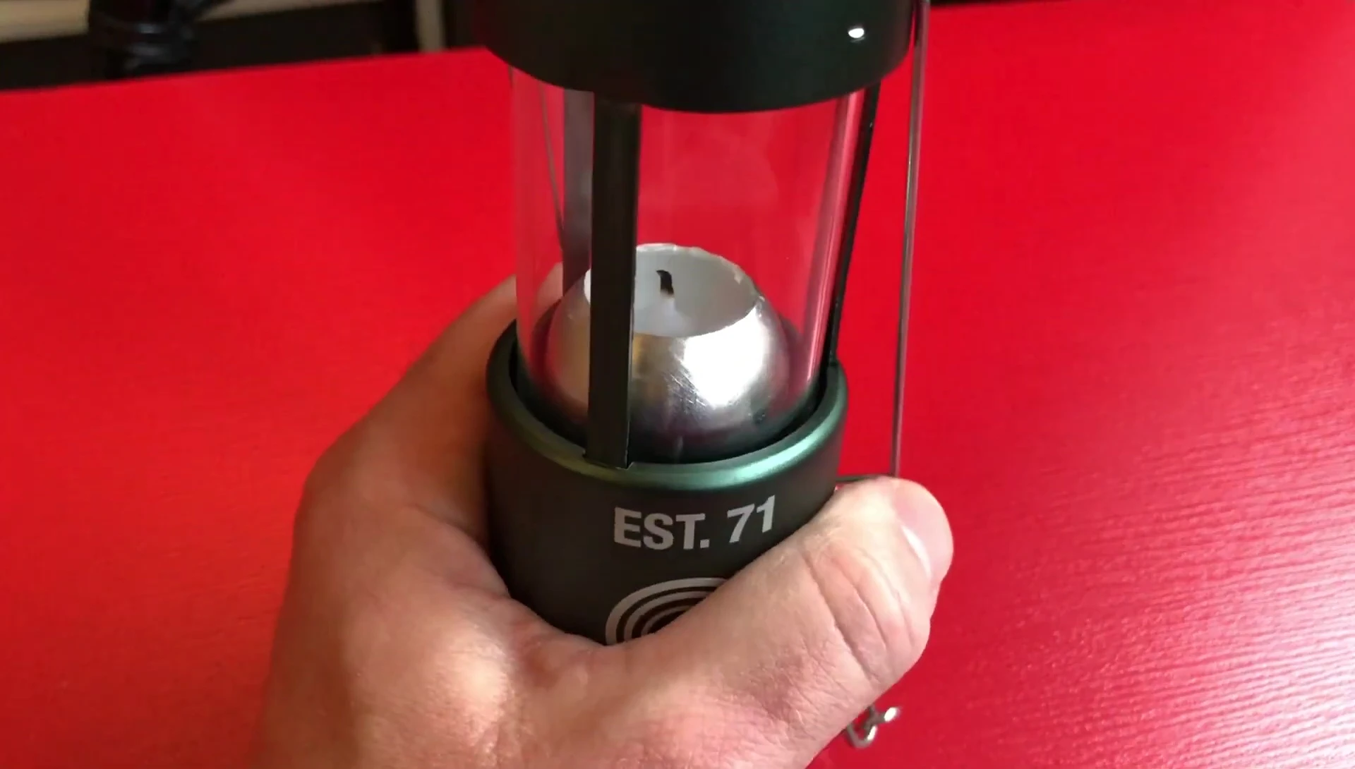 Close-up of the lantern's base.