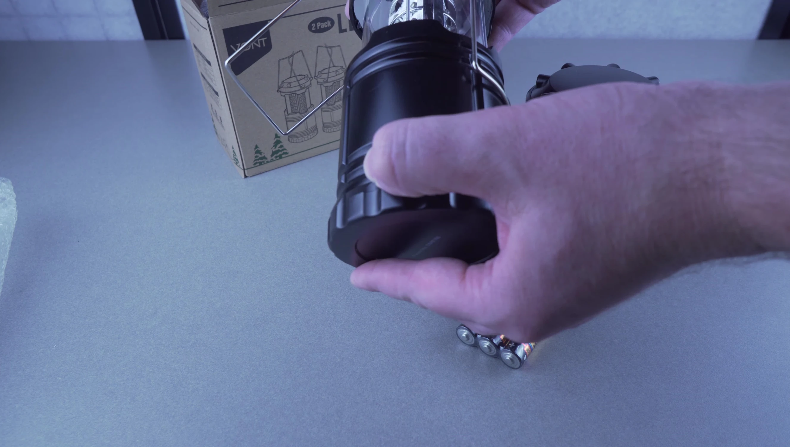 Showing the battery compartment.