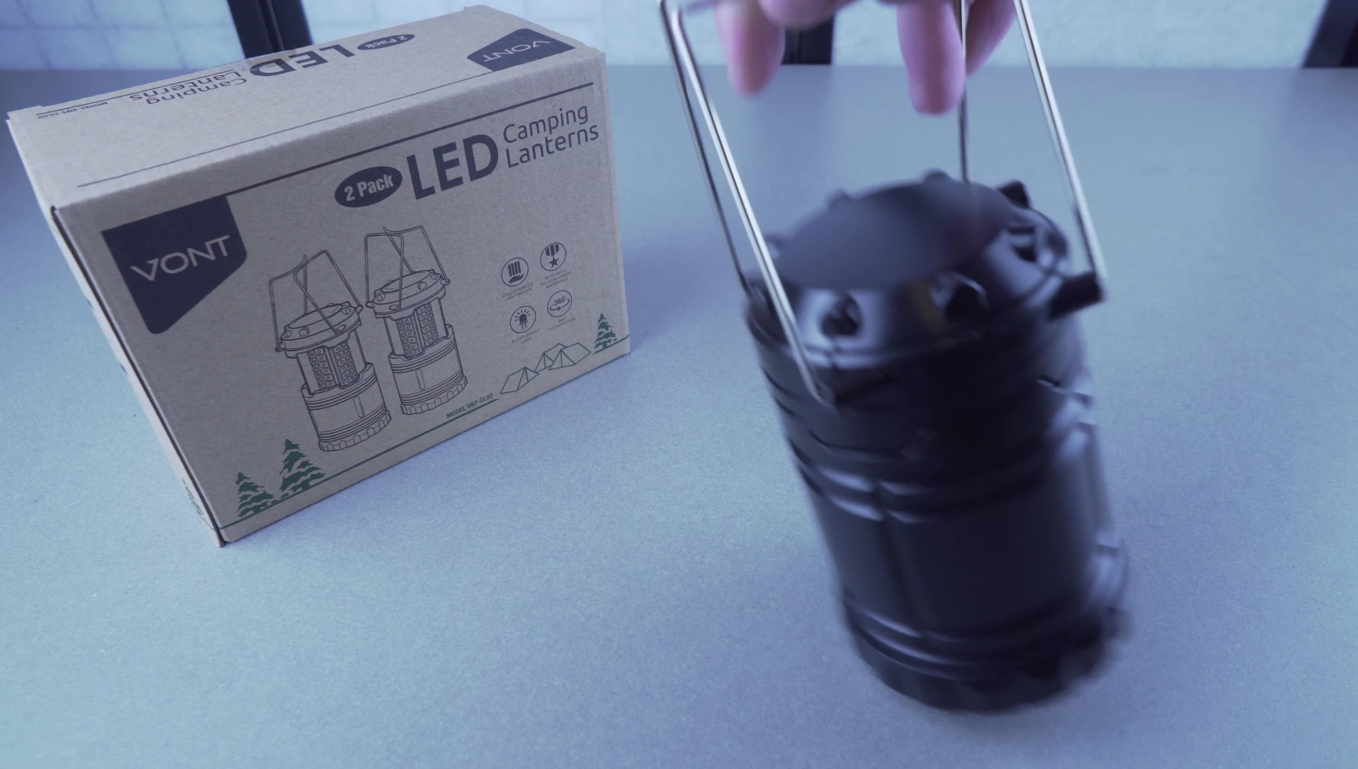 A lantern showcasing the carrying handle.