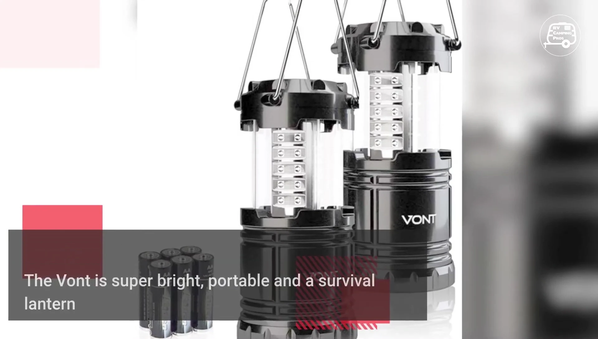 Vont LED Camping Lanterns shown open