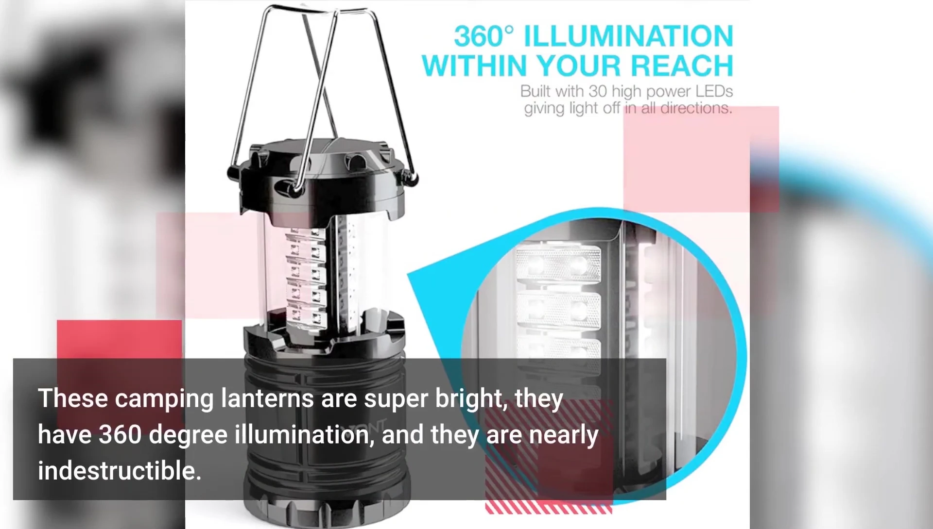 Vont Lanterns demonstrating 360-degree illumination
