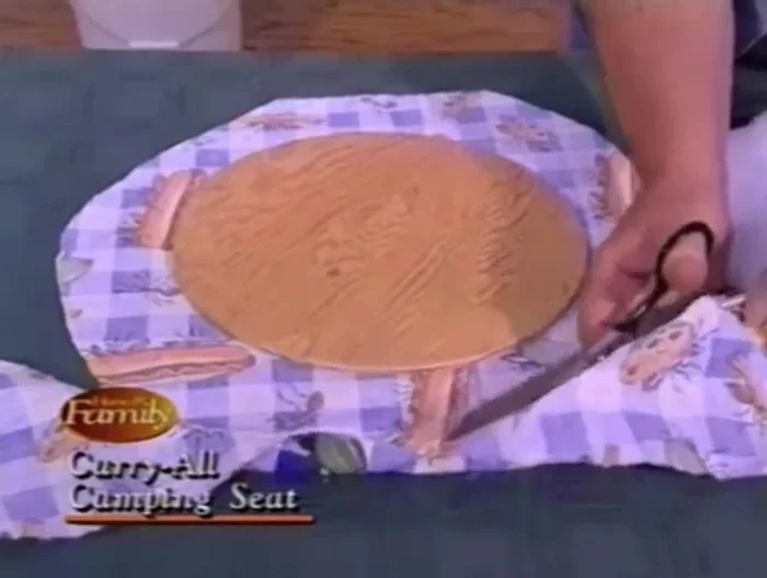 Cut the plastic piece to the exact size of the plywood.