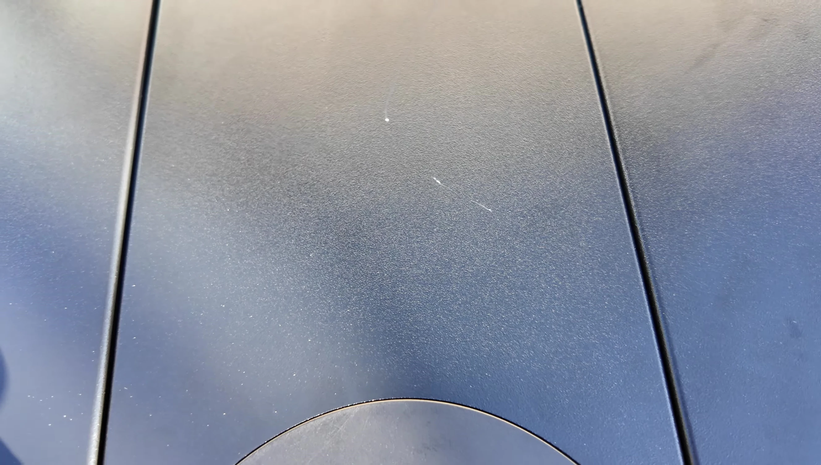 Scratch on the table top after initial use.