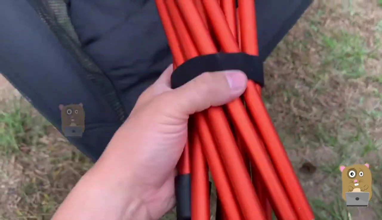 The Velcro strap for convenient storage.