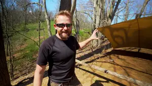 Large Bushcraft Tarp Setup: A Slanted Tarp Shelter Guide