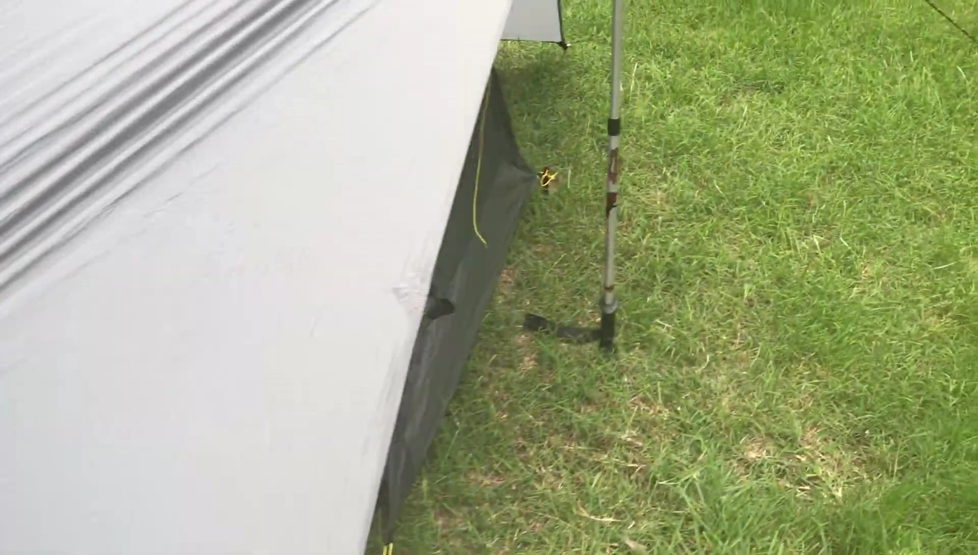 Showing the stakes and overall setup