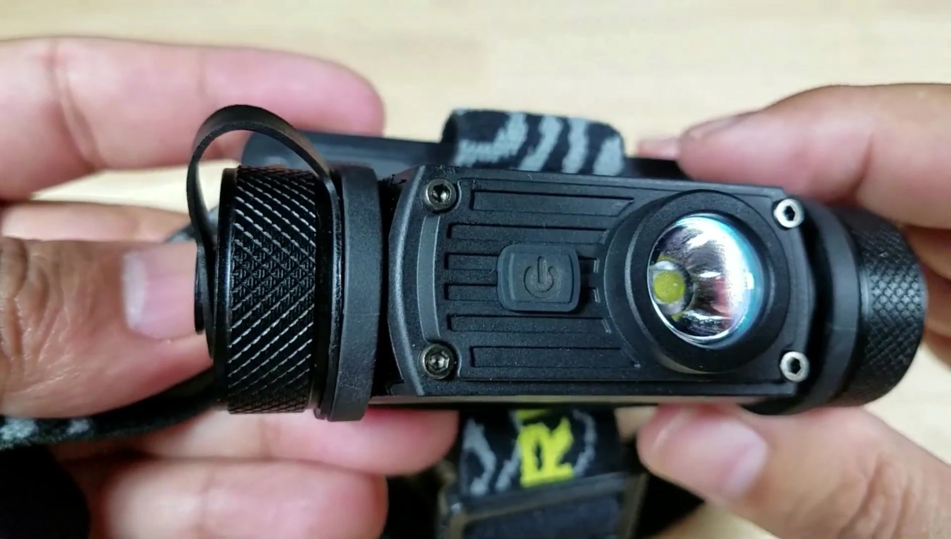 Close up of rubber arms and head strap
