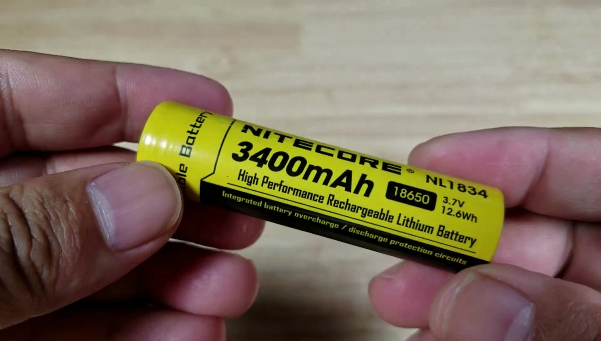 Close-up of the battery and USB-C cable