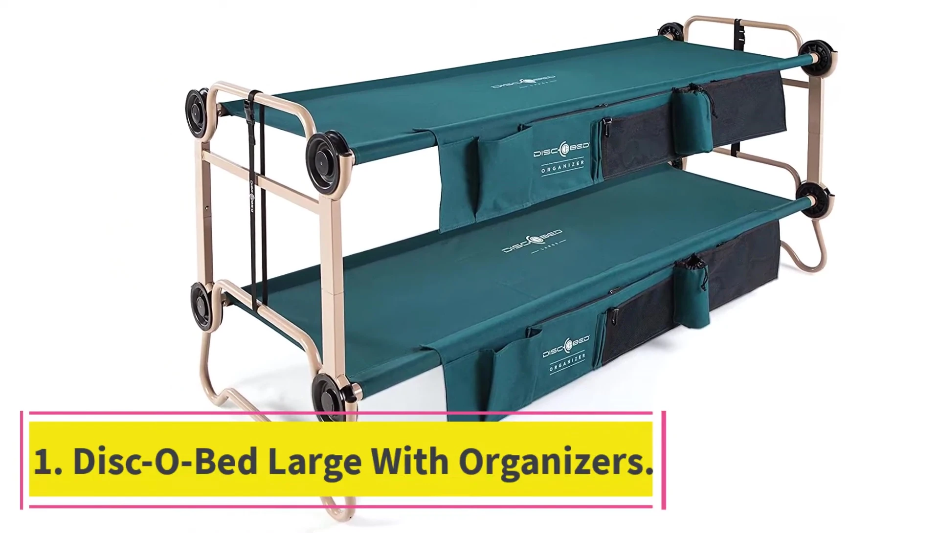 Close-up of the Disco Bed's versatile frame design