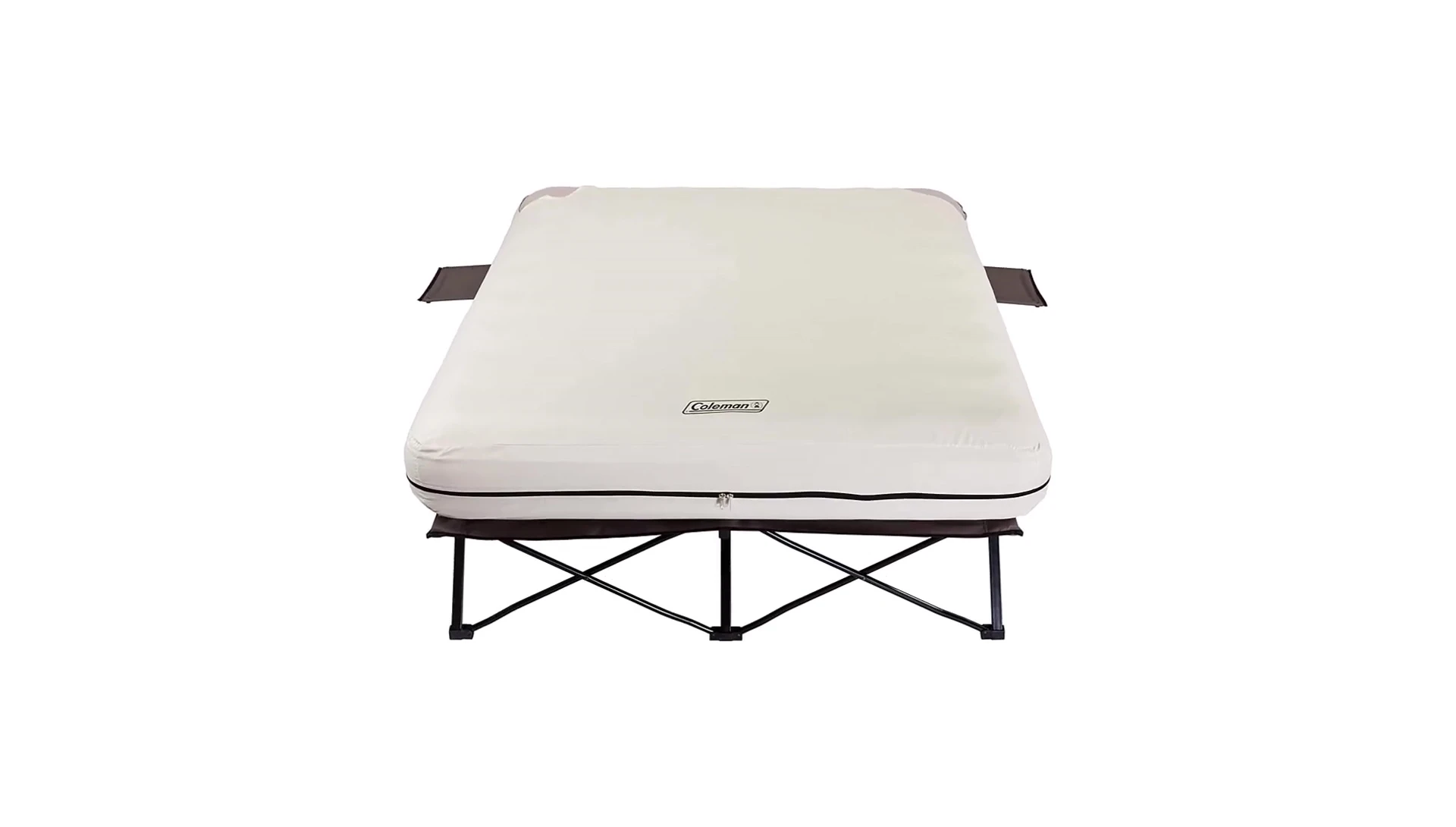 Two people comfortably sleeping on the Coleman cot