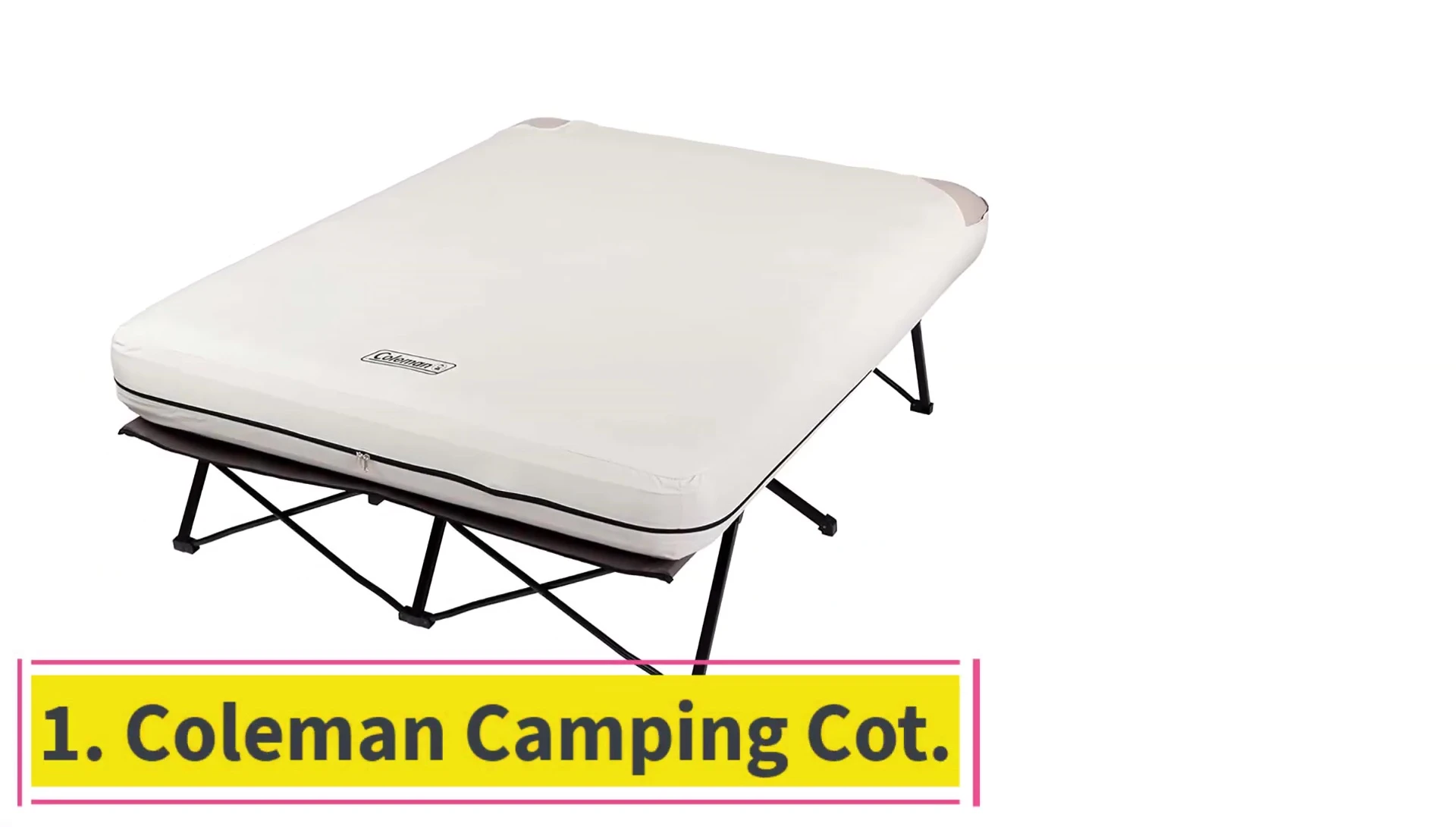 Coleman camping cot close-up