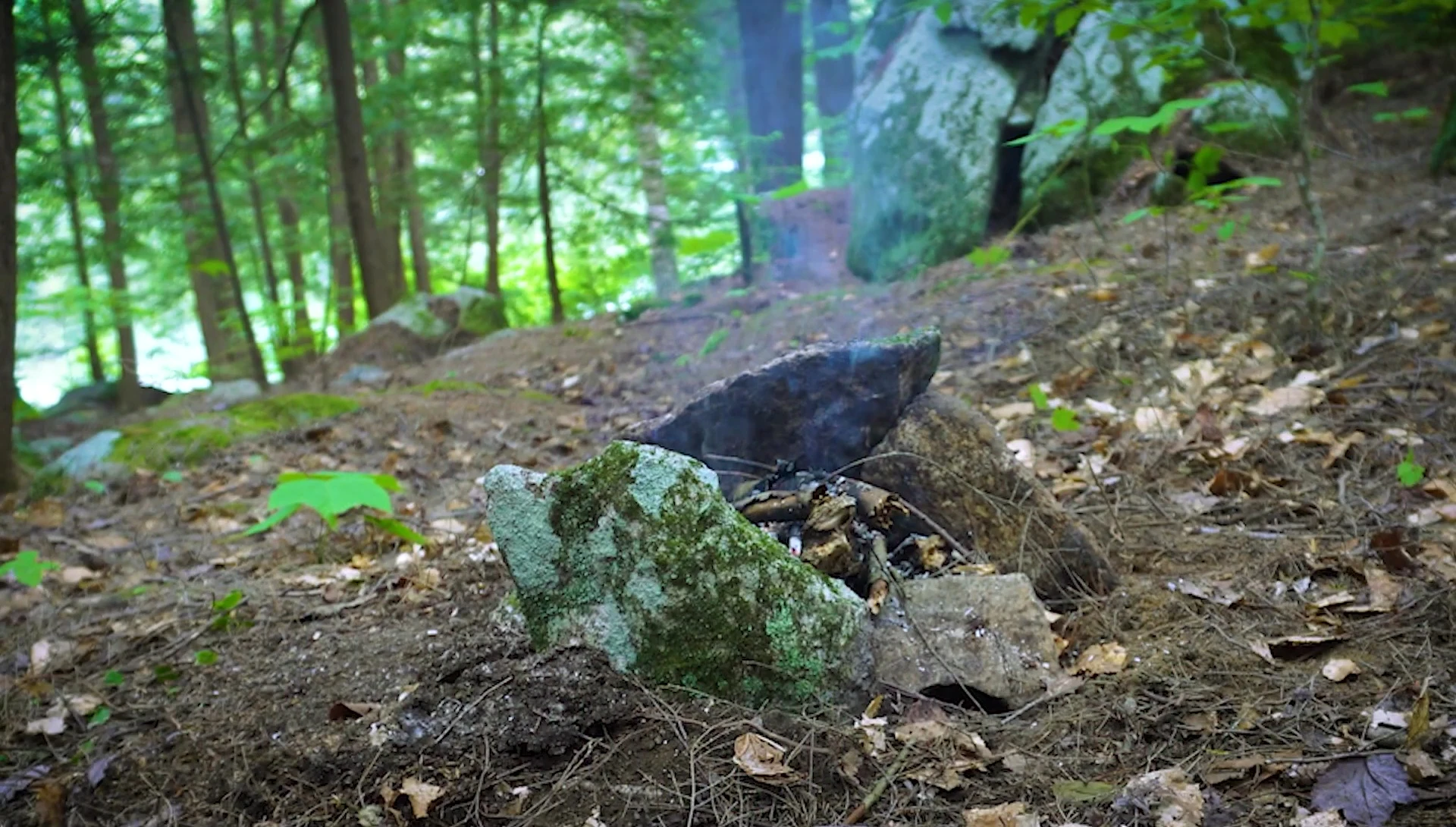 Starting a campfire