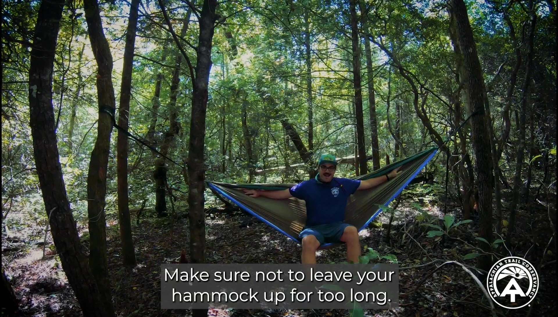Avoiding leaving hammocks up for extended periods