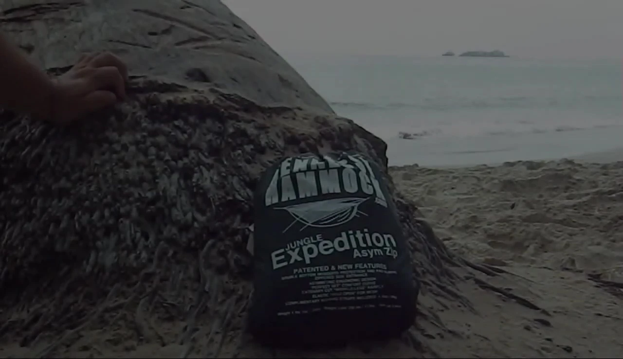 The Hennessy Hammock Jungle Expedition stuff sack with visible logo and model name.