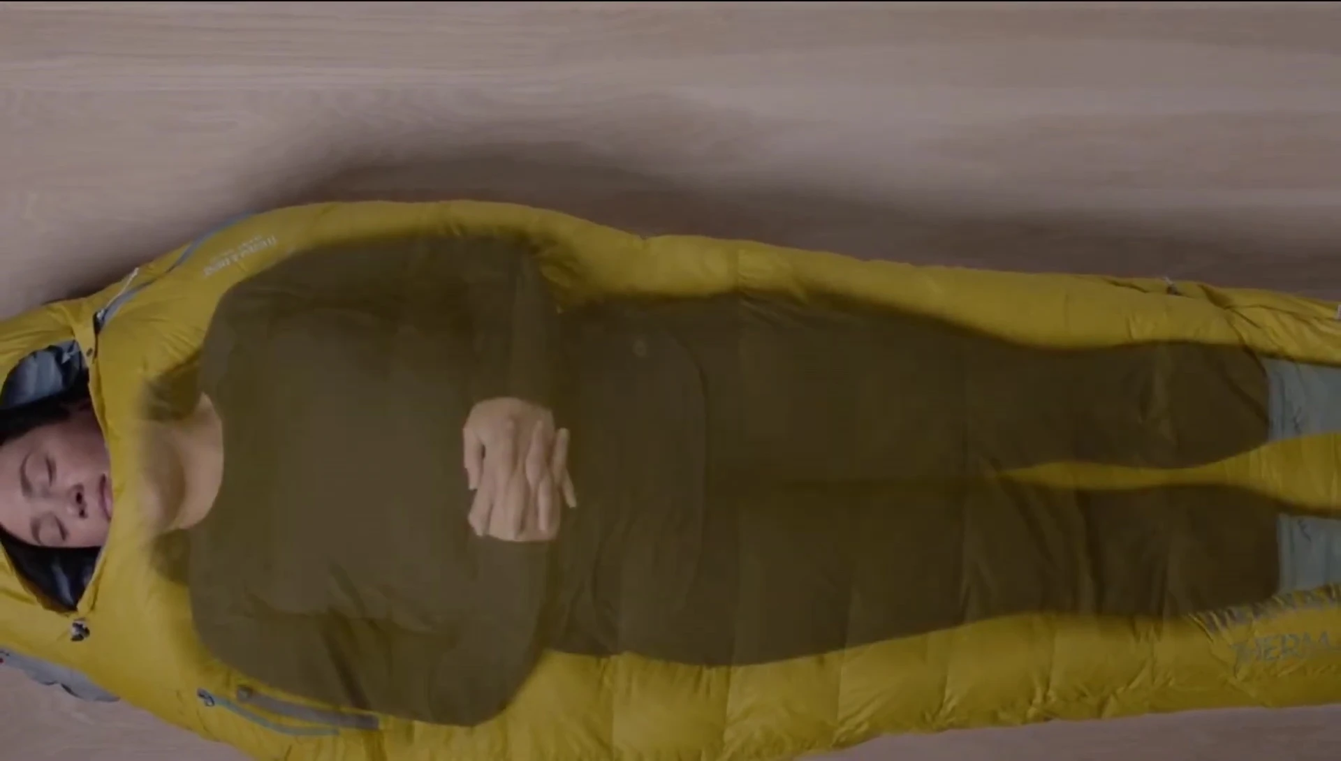 Image showcasing the spacious footbox of the Parsec sleeping bag.